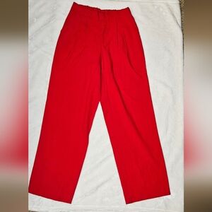 High Rise Straight Leg Pleat-Front Trousers NWOT
